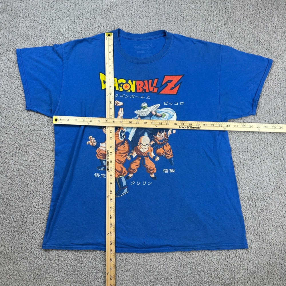 Dragon Ball Z T Shirt Mens Blue Anime Manga Goku Vegeta Piccolo Gohan Krillin - Picture 2 of 8